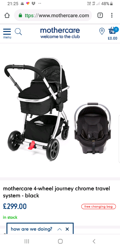 mothercare my journey pram